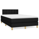 kontinentalseng med madras 120x190 cm stof sort