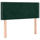 kontinentalseng med madras 120x190 cm velour mørkegrøn