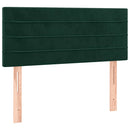 kontinentalseng med madras 120x190 cm velour mørkegrøn