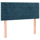 kontinentalseng med madras 120x190 cm velour mørkeblå