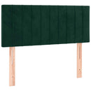 kontinentalseng med madras 120x190 cm velour mørkegrøn