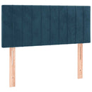 kontinentalseng med madras 120x190 cm velour mørkeblå