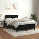 kontinentalseng med madras 120x190 cm velour sort