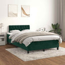 kontinentalseng med madras 120x190 cm velour mørkegrøn