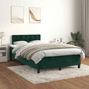 kontinentalseng med madras 120x190 cm velour mørkegrøn