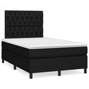 kontinentalseng med madras 120x190 cm stof sort