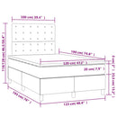 kontinentalseng med madras 120x190 cm stof cremefarvet