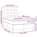 kontinentalseng med madras 120x190 cm stof cremefarvet