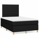 kontinentalseng med madras 120x190 cm stof sort