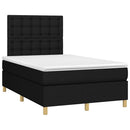 kontinentalseng med madras 120x190 cm stof sort