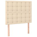 kontinentalseng med madras 120x190 cm stof cremefarvet