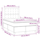 kontinentalseng med madras 120x190 cm stof cremefarvet