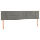kontinentalseng med madras 120x190 cm velour lysegrå
