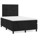 kontinentalseng med madras 120x190 cm velour sort