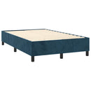 kontinentalseng med madras 120x190 cm velour mørkeblå