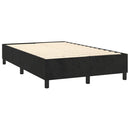 kontinentalseng med madras 120x190 cm velour sort