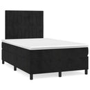 kontinentalseng med madras 120x190 cm velour sort