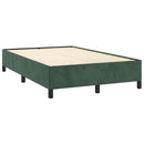kontinentalseng med madras 120x190 cm velour mørkegrøn