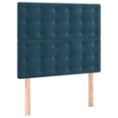 kontinentalseng med madras 120x190 cm velour mørkeblå