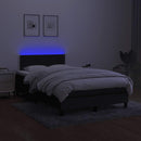 kontinentalseng med LED-lys 120x190 cm stof sort