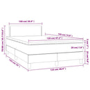 kontinentalseng med LED-lys 120x190 cm stof sort