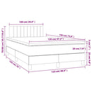 kontinentalseng med LED-lys 120x190 cm stof sort