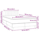 kontinentalseng med LED-lys 120x190 cm stof cremefarvet