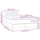 kontinentalseng med LED-lys 120x190 cm stof sort