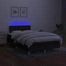 kontinentalseng med LED-lys 120x190 cm stof sort
