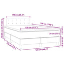 kontinentalseng med LED-lys 120x190 cm stof sort