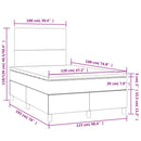 kontinentalseng med LED-lys 120x190 cm stof sort