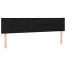 kontinentalseng med LED-lys 120x190 cm stof sort