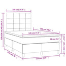 kontinentalseng med LED-lys 120x190 cm stof sort