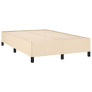 kontinentalseng med LED-lys 120x190 cm stof cremefarvet