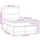 kontinentalseng med madras og LED-lys 120x190 cm velour sort