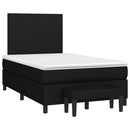 kontinentalseng med madras 120x190 cm stof sort