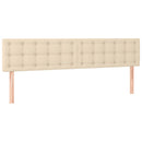 kontinentalseng med madras 120x190 cm stof cremefarvet