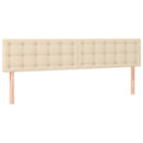 kontinentalseng med madras 120x190 cm stof cremefarvet