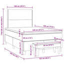 kontinentalseng med madras 120x190 cm velour sort