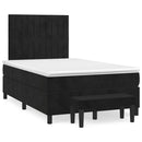 kontinentalseng med madras 120x190 cm velour sort