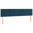 kontinentalseng med madras 120x190 cm velour mørkeblå
