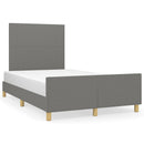 sengeramme uden madras 120x190 cm stof enkeltseng Mørkegrå