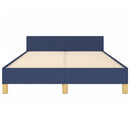 sengeramme uden madras 120x190 cm stof blå