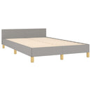 sengeramme uden madras 120x190 cm stof enkeltseng lysegrå