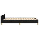 sengeramme uden madras 120x190 cm stof sort