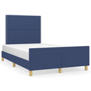 sengeramme uden madras 120x190 cm stof blå