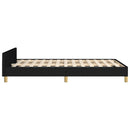sengeramme uden madras 120x190 cm stof sort