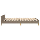 sengeramme uden madras 120x190 cm stof gråbrun
