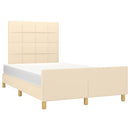 sengeramme uden madras 120x190 cm stof cremefarvet