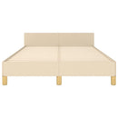 sengeramme uden madras 120x190 cm stof cremefarvet